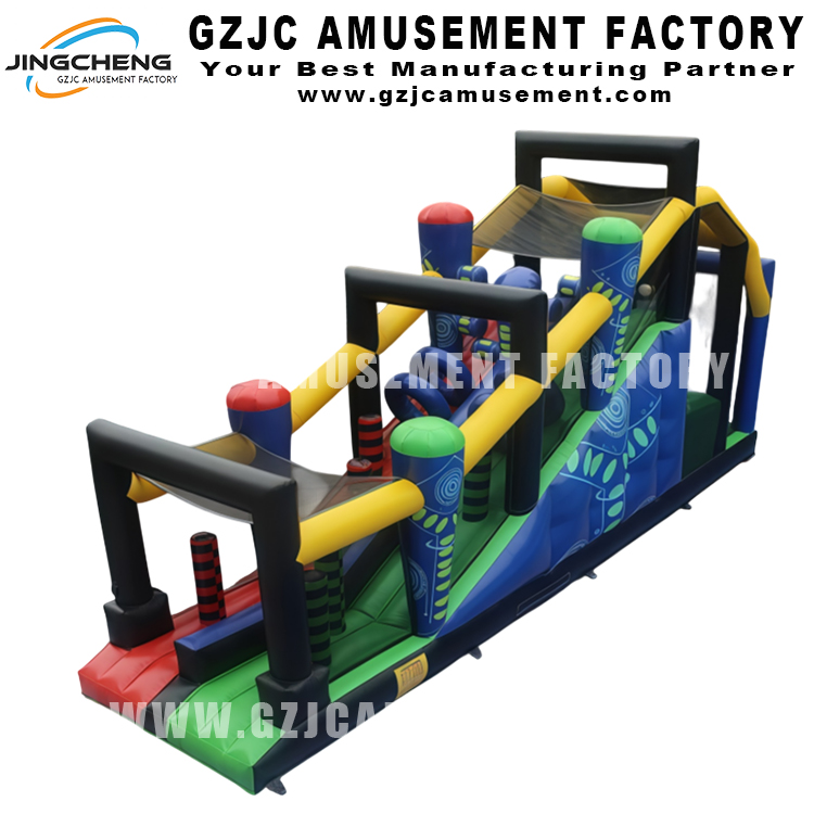 Time Racing Bungee Jumping Inflatable Obstacle Course