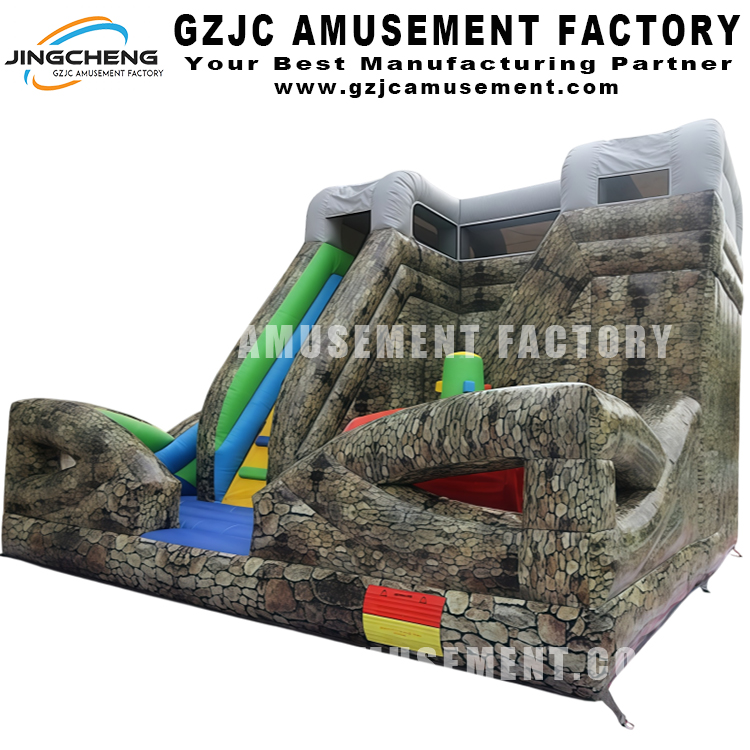 Trunk texture bouncer with slide jumping castle&Inflatable Combo